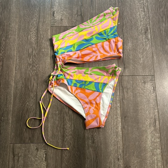 NWT SOLID AND STRIPED the Randall printed (mixed leaf print) size M - Picture 7 of 10